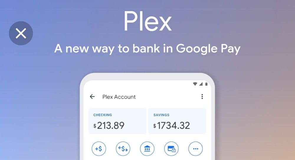 Banner Il conto corrente si apre su Google Pay, debutta “Plex”